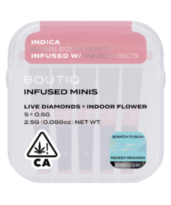 Boutiq Infused Minis Pre Rolls Bubblegum Runtz x Rainbow Beltz