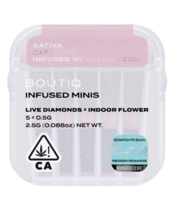 Boutiq Infused Minis Pre Rolls Cafecito x Yellow Diesel